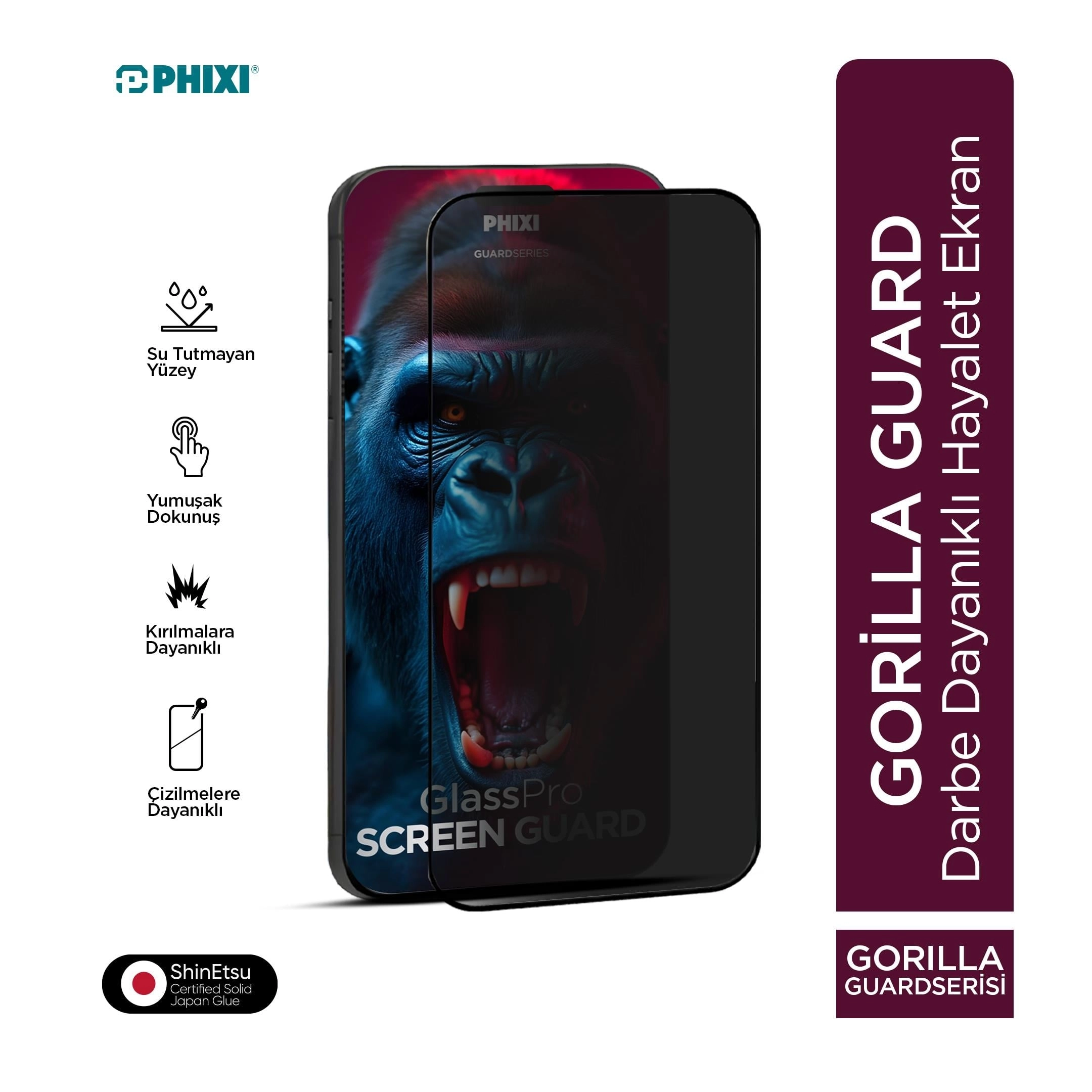 PHİXİ GORİLLA GUARD PRİVACY (HAYALET) EKRAN KORUMA