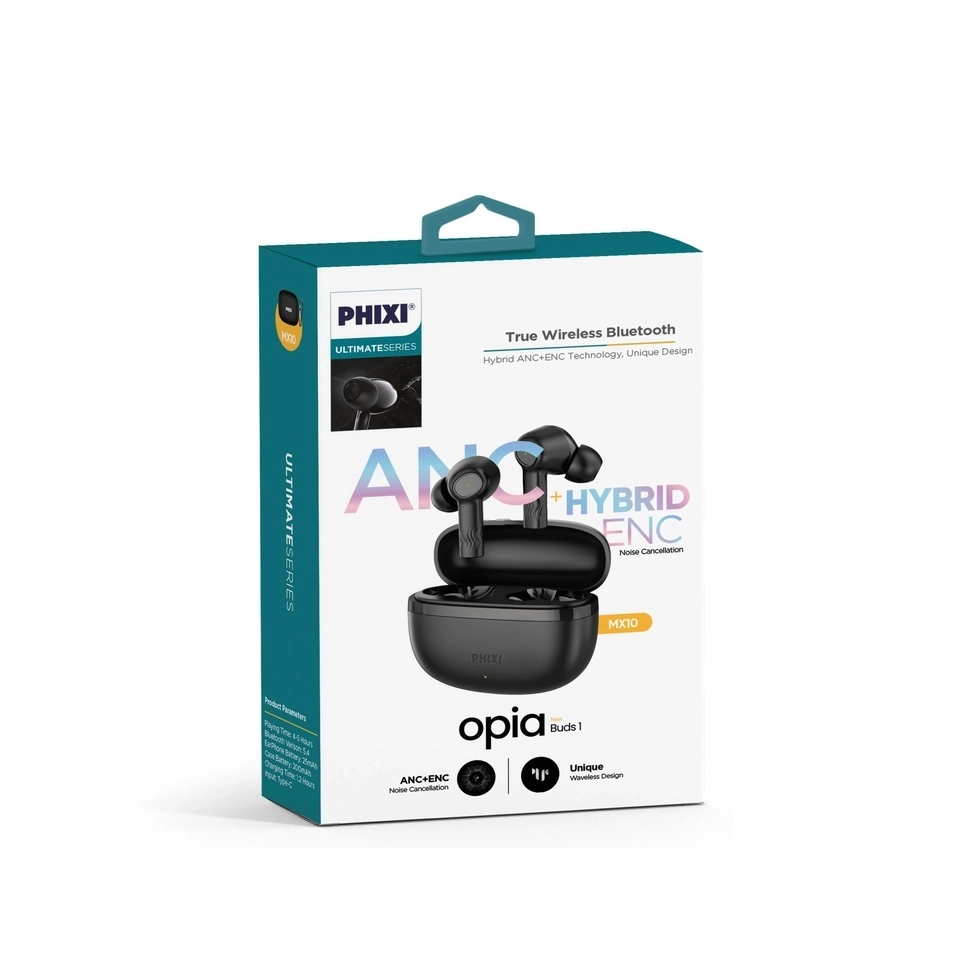 Phixi Ultimate MX10 ANC+ENC Bluetooth Kulaklık Black