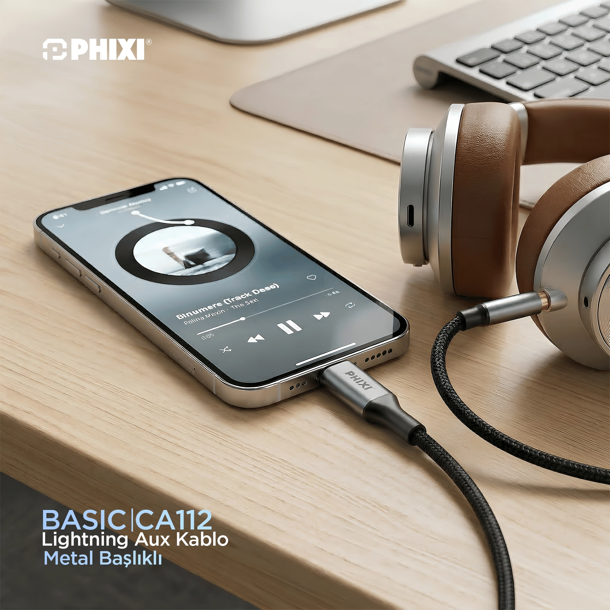 PHİXİ CA112 LİGHTNİNG AUX KABLO