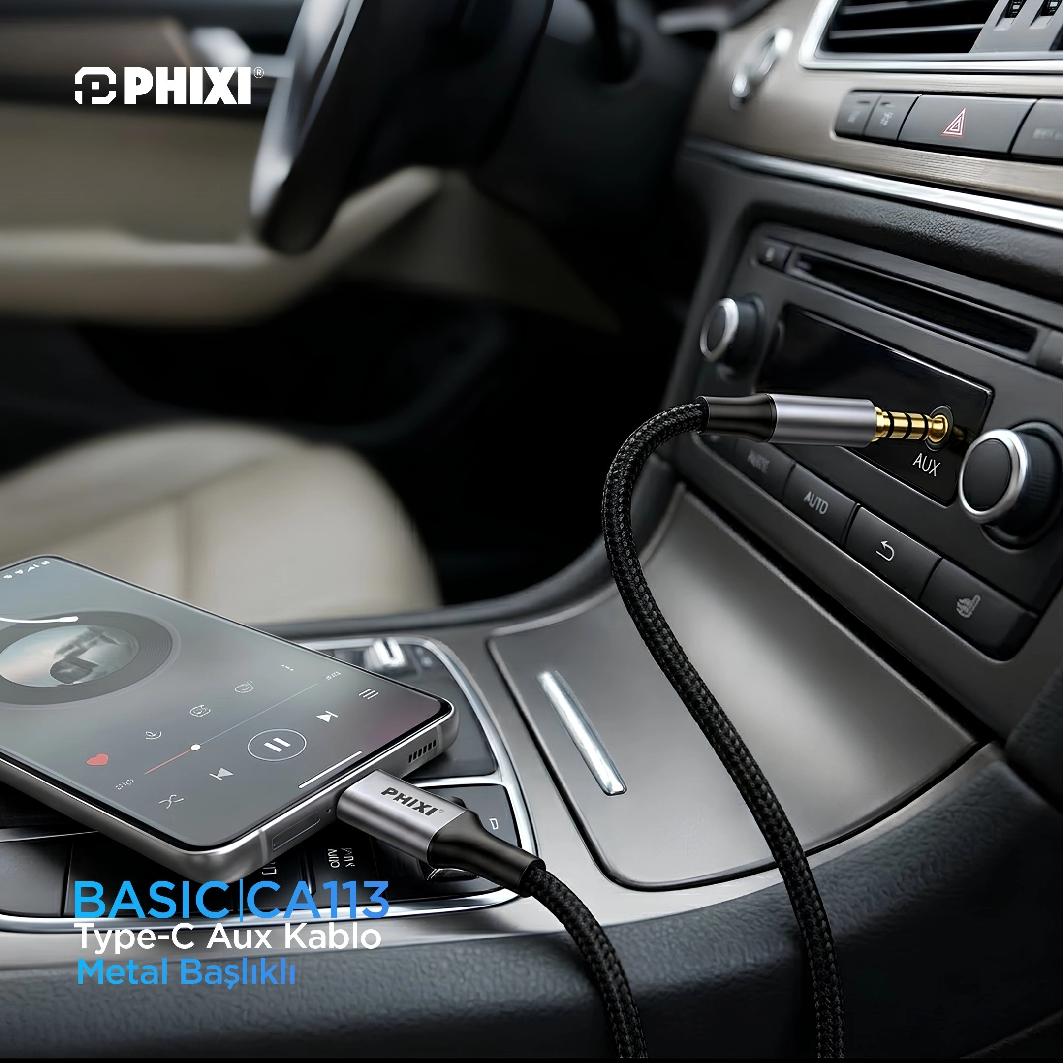 PHİXİ CA113 TYPE-C AUX KABLO