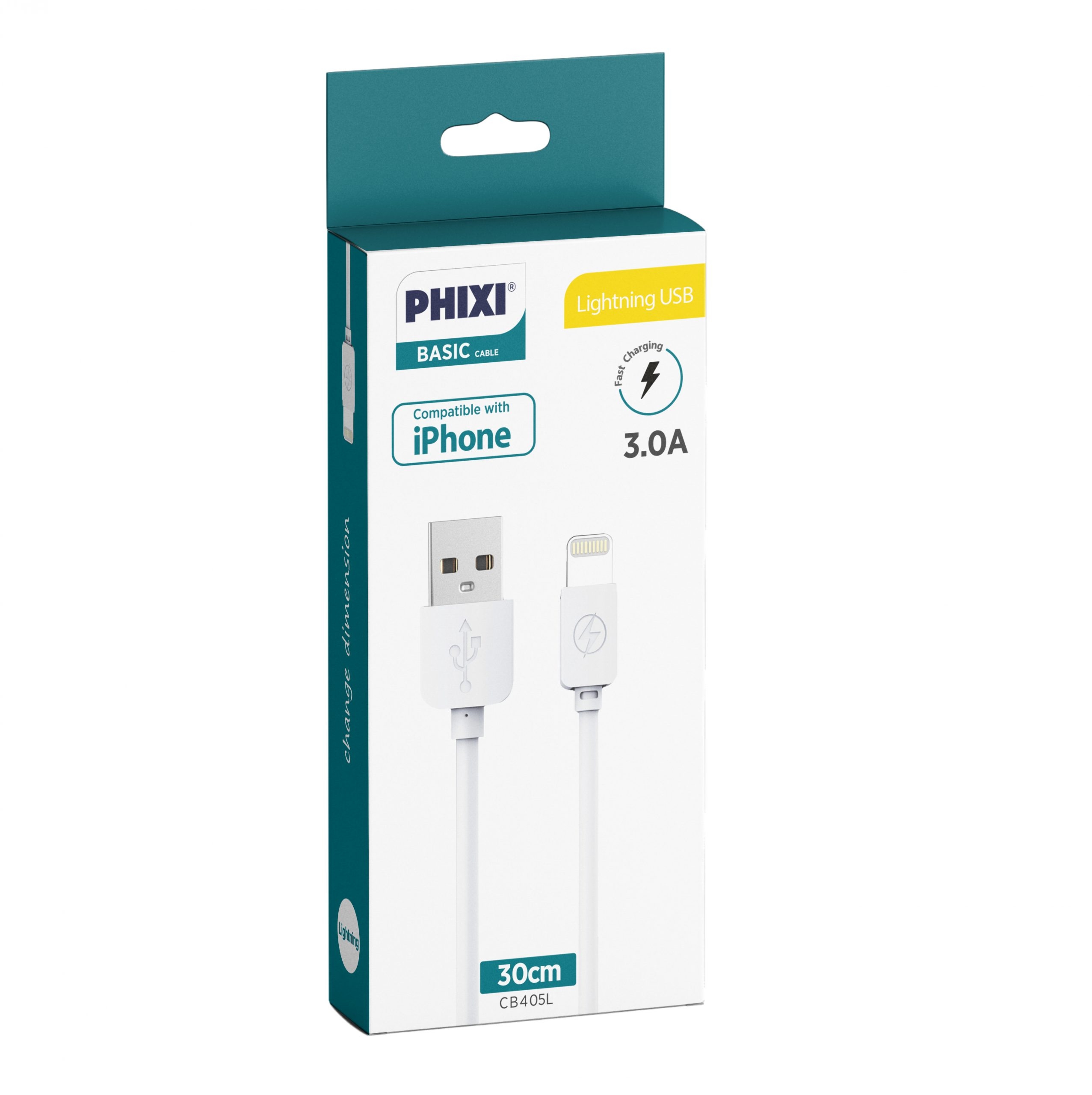 CB405L KISA LİGHTNİNG ŞARJ VE DATA KABLO