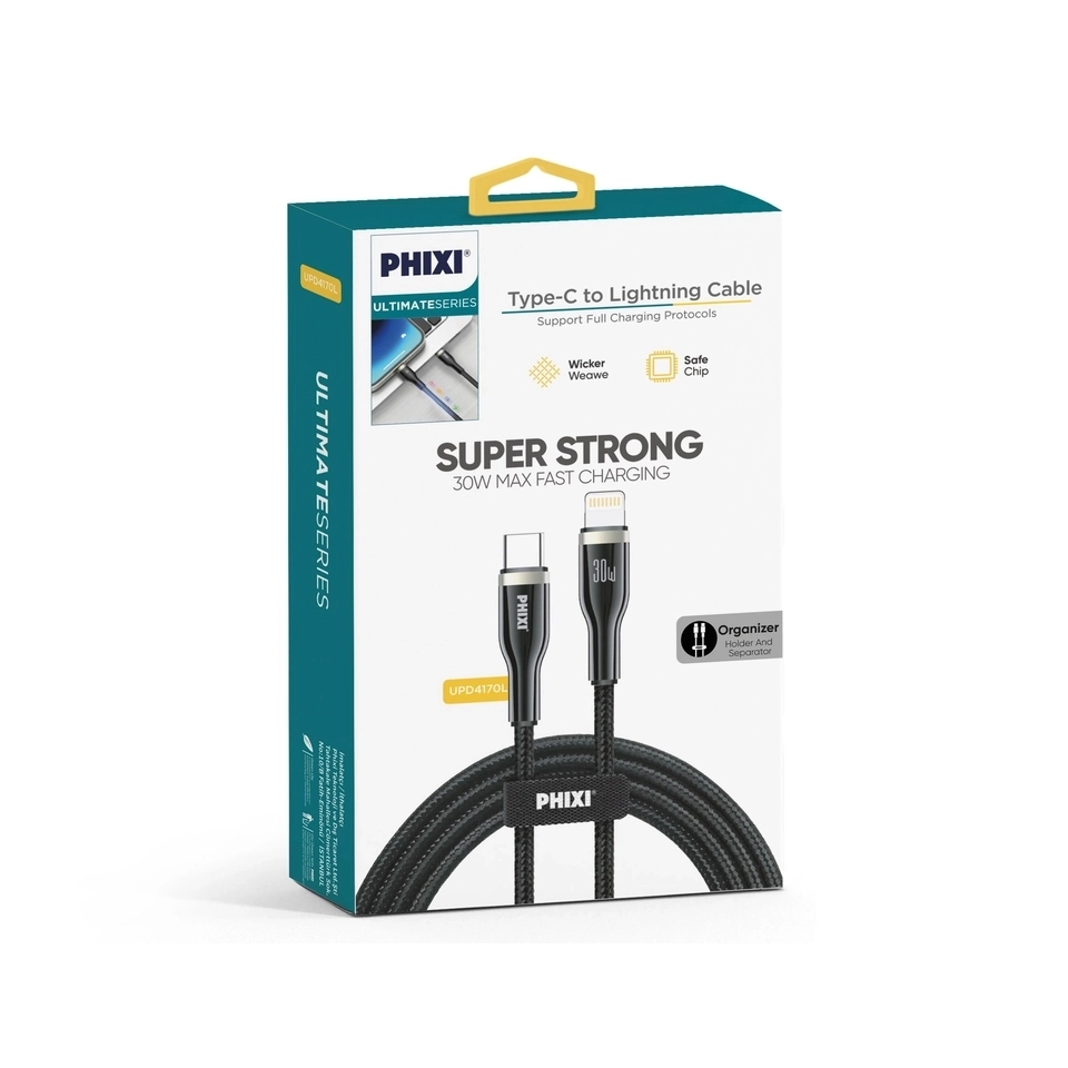 PHİXİ UPD4170L 30W TYPE-C TO LİGHTNİNG KABLO