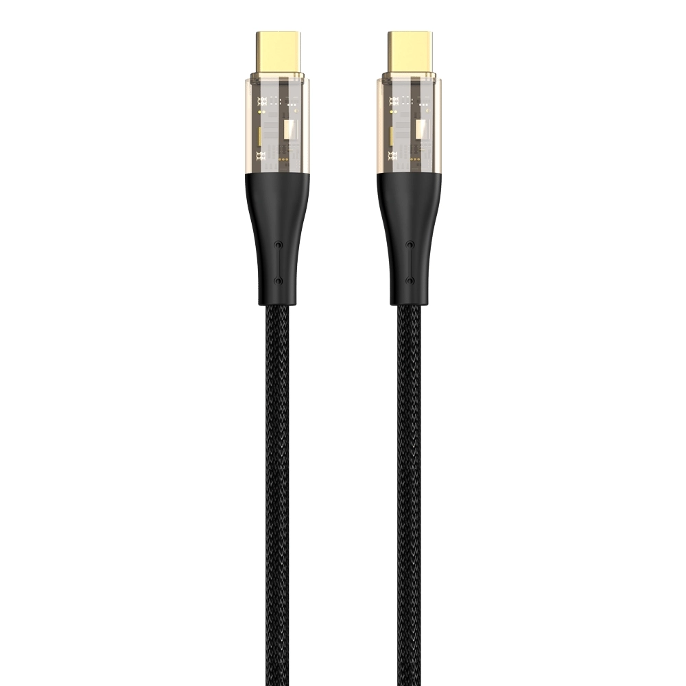 PHİXİ FORCE CB421T 60W ŞEFFAF METAL UÇ TYPE-C TO TYPE-C KABLO