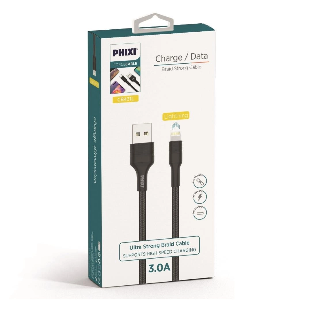 PHİXİ CB431L 3.0A HASIR LİGHTNİNG USB KABLO