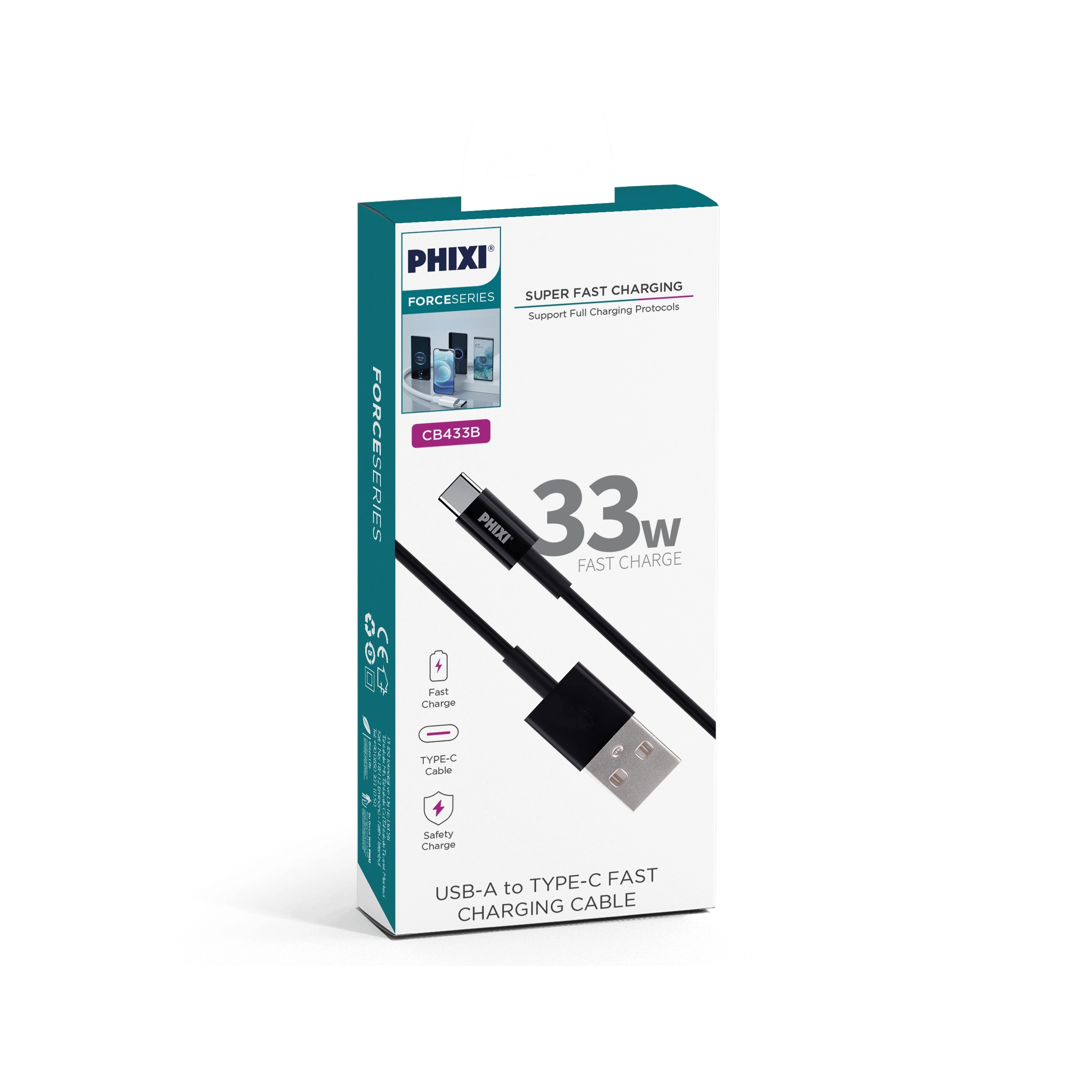 PHİXİ CB433 33W USB-A TO USB-C KABLO