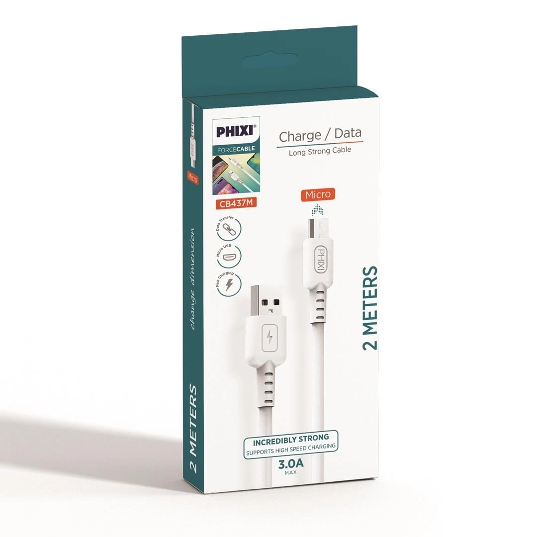 PHİXİ CB437M 2MT. 3.0A MİCRO USB KABLO