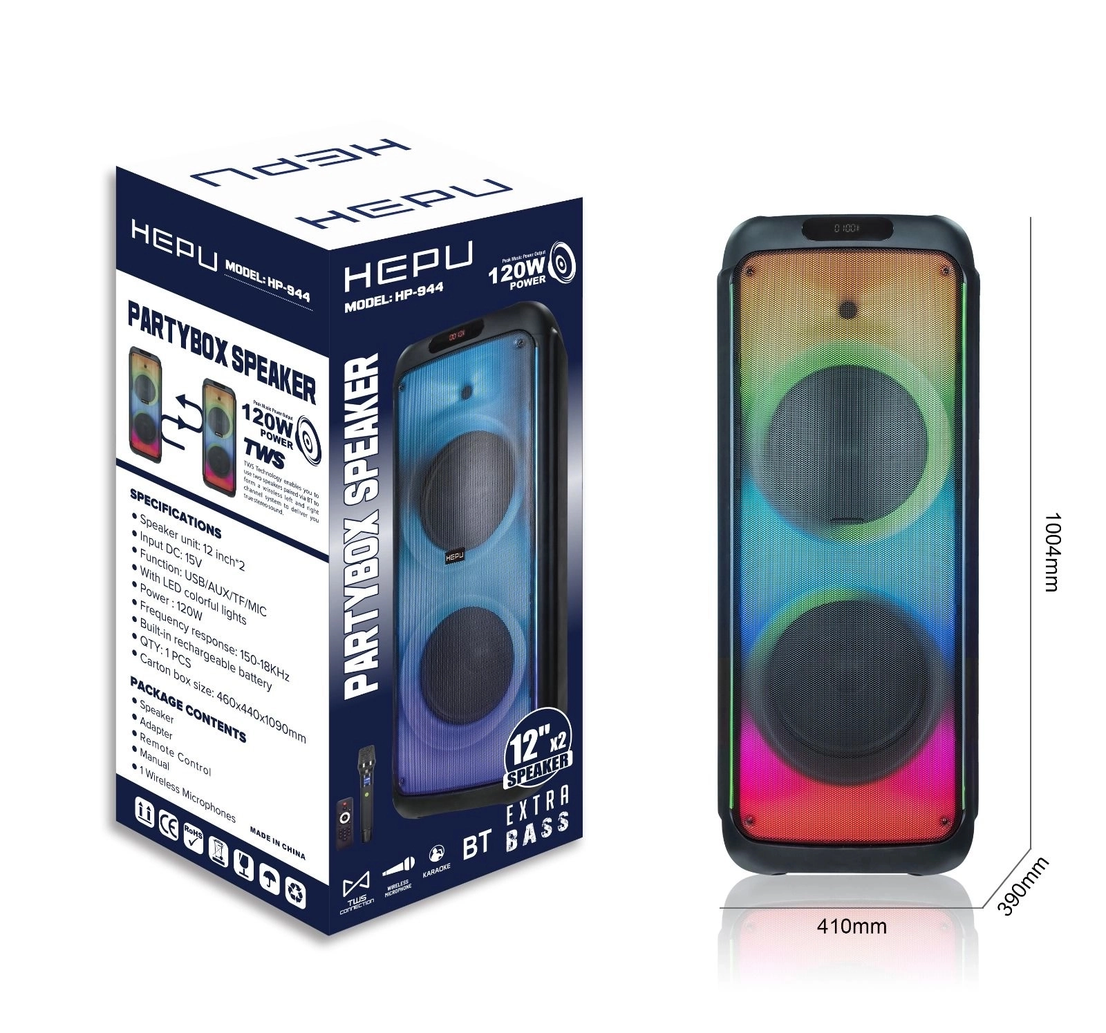 HEPU HP-944 BLUETOOTH EXTRA BASS HOPARLÖR