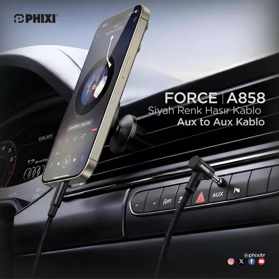 PHİXİ A858 3.5MM L TİP AUX KABLO