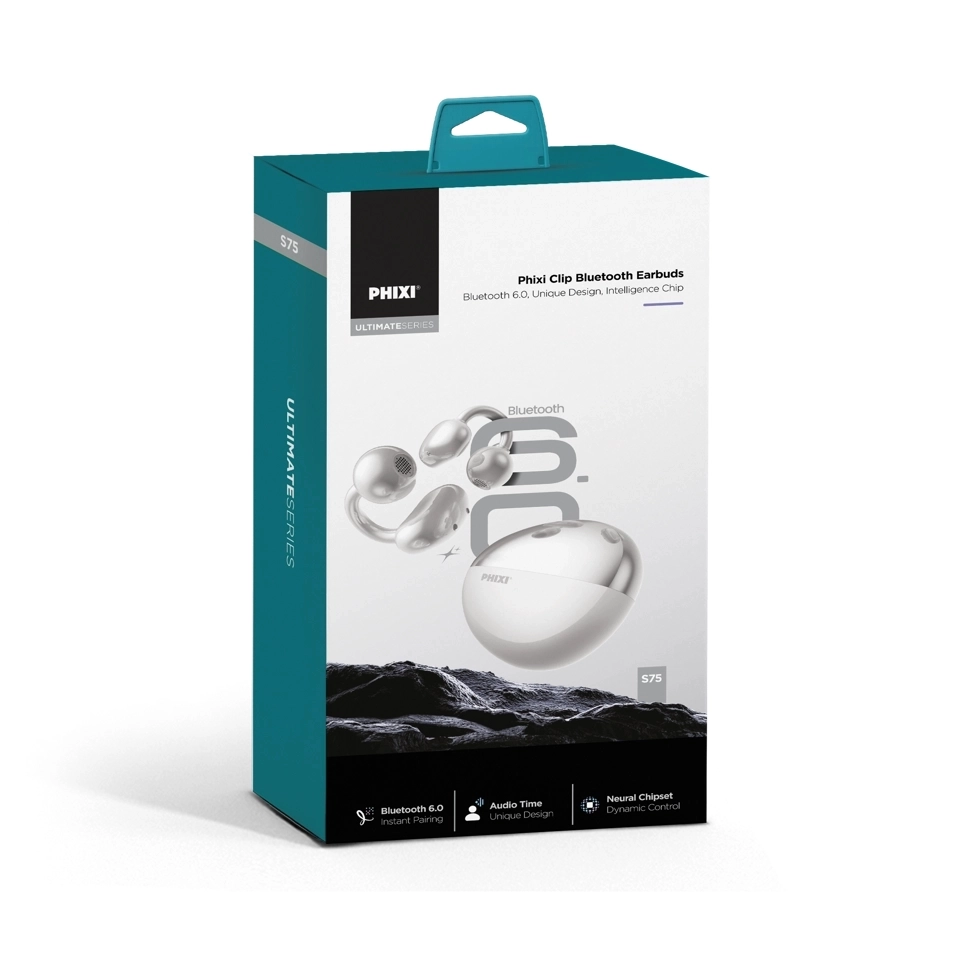 PHIXI ULTIMATE S75 KLİPSLİ BLUETOOTH 6.0 KABLOSUZ KULAKLIK