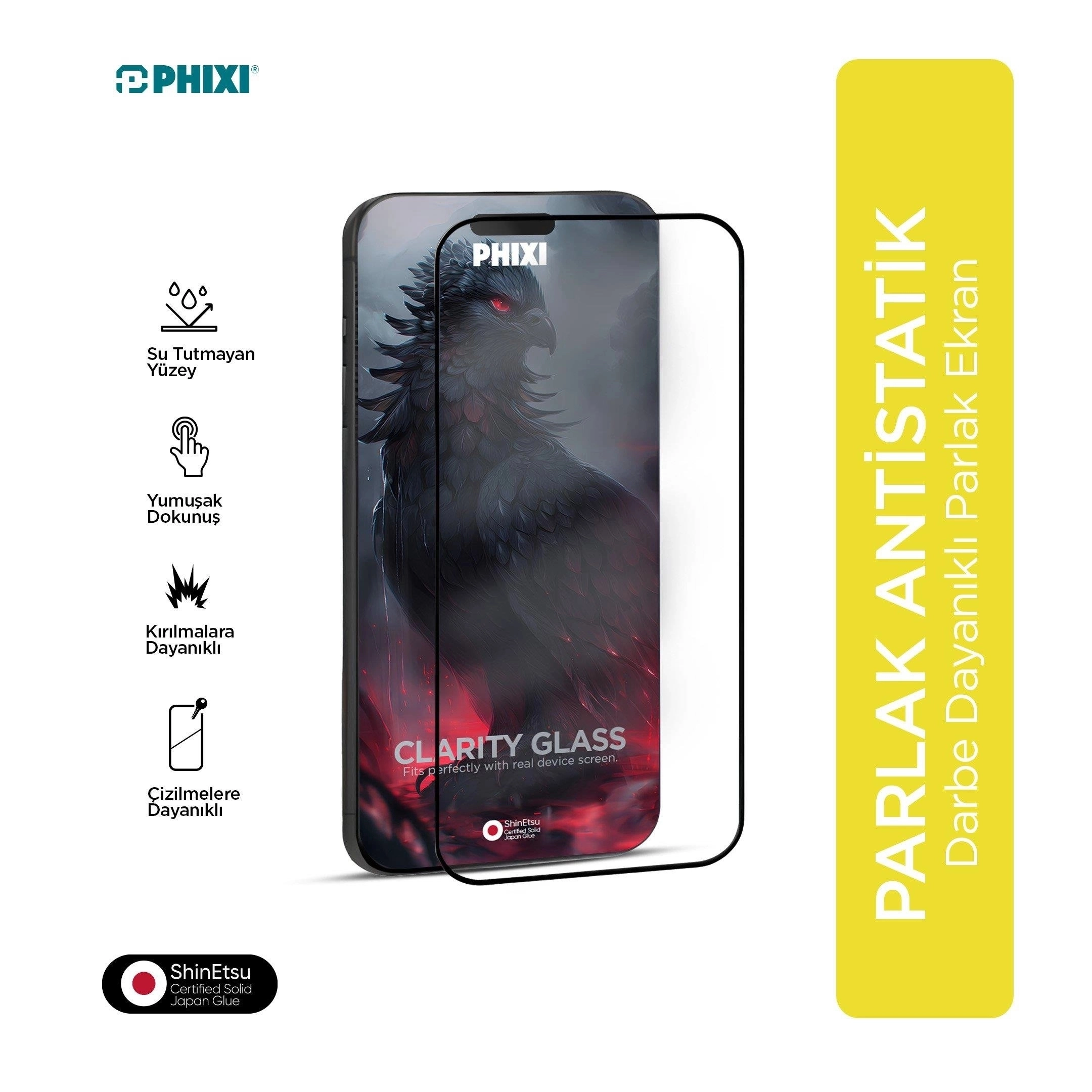 PHİXİ XİAOMİ EAGLE HD ANTİ-STATİC CAM EKRAN KORUMA