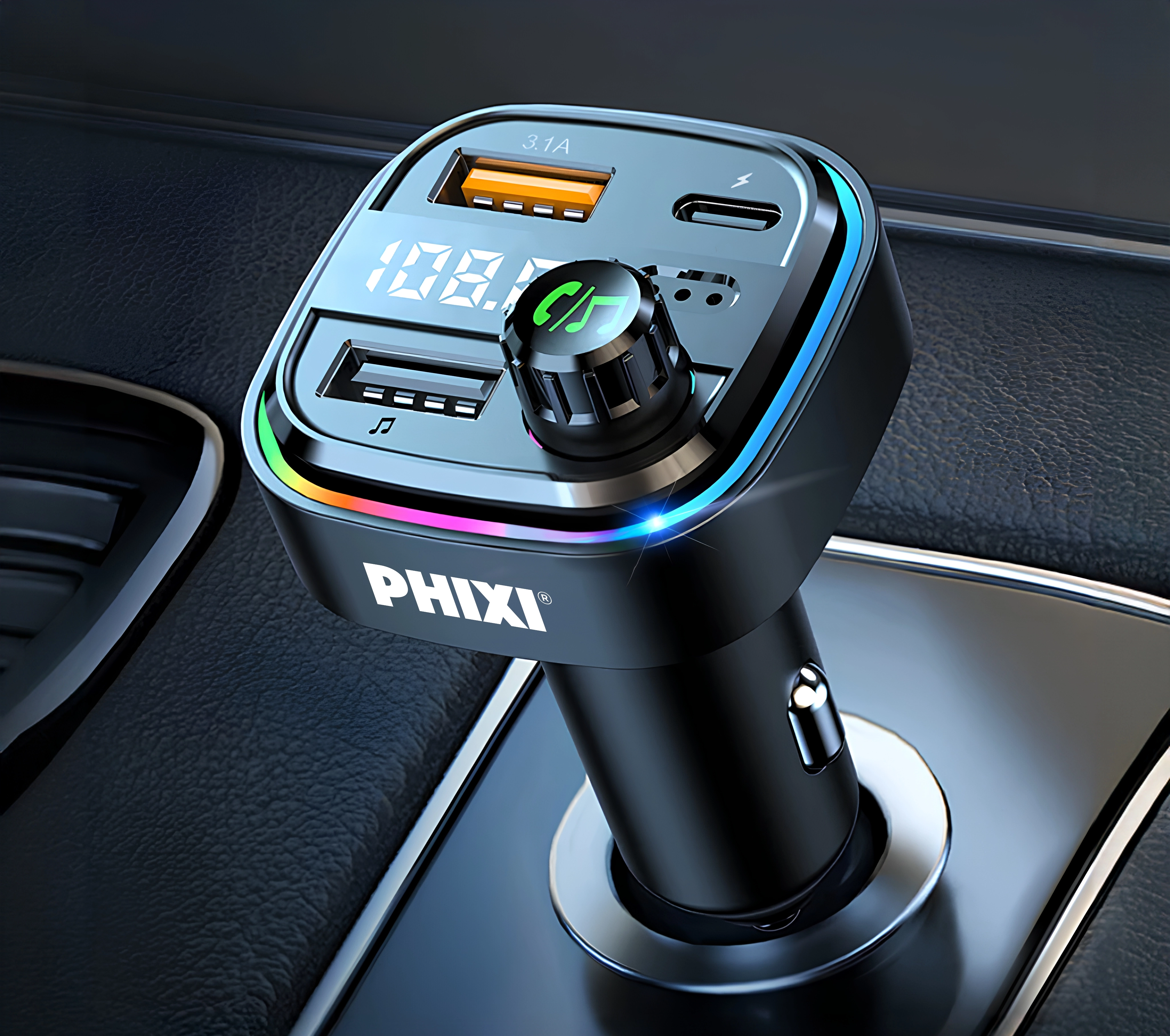 Phixi FM25 Transmıtter Wireless Radio Adapter Car Kit