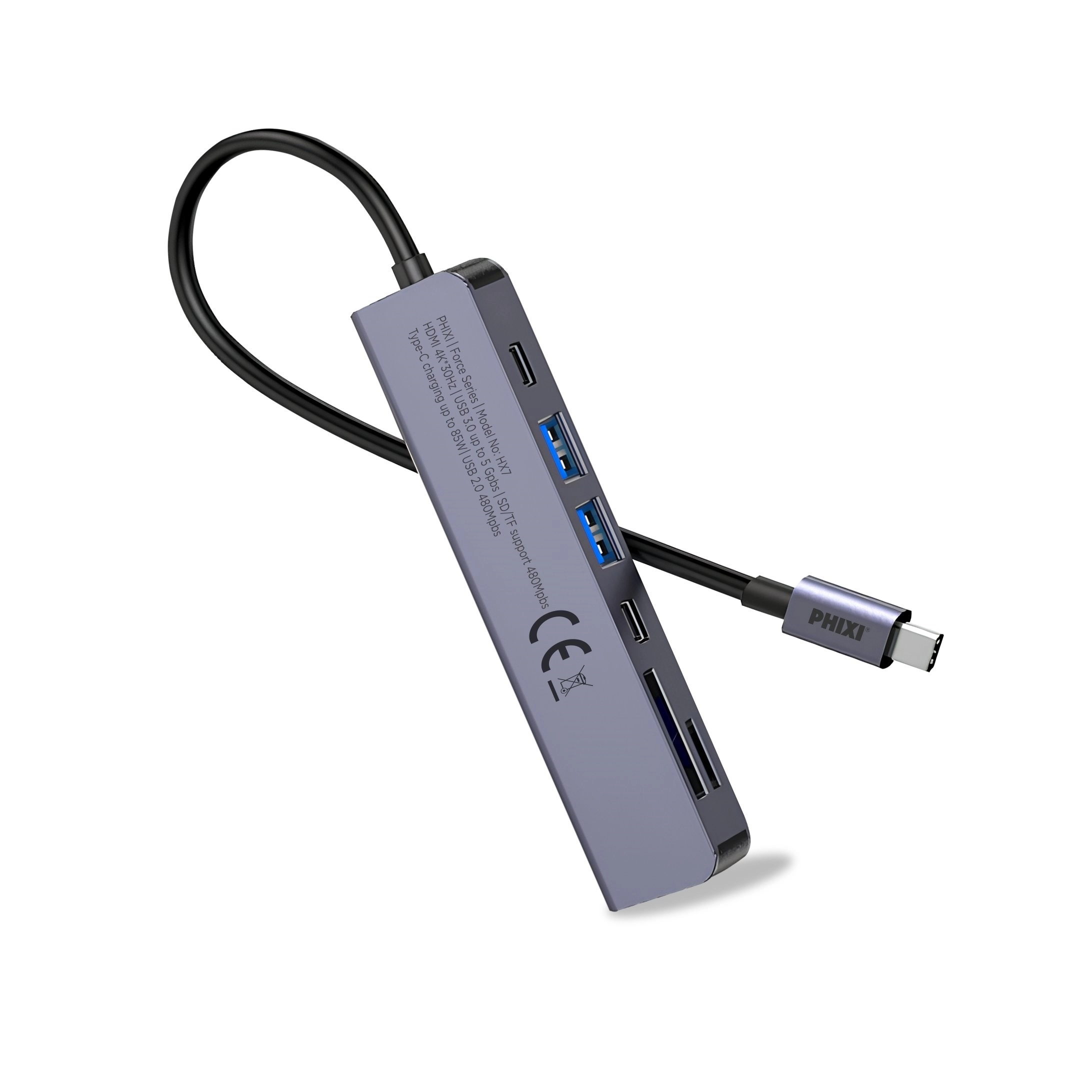 PHİXİ Force 7 in 1 USB C to HDMI VGA Ethernet Hub Çoklayıcı Hub
