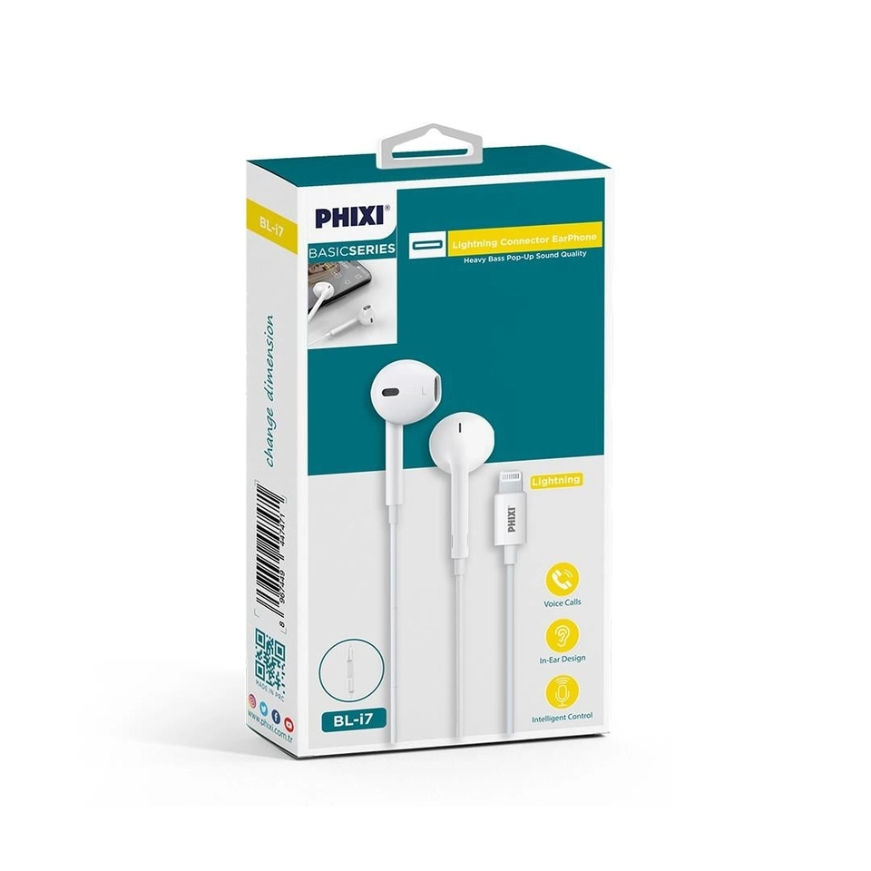PHİXİ BL-İ7 LİGHTNİNG KABLOLU KULAKLIK