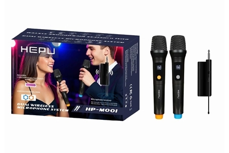 HEPU HP-M001 Çiftli Kablosuz Mikrofon