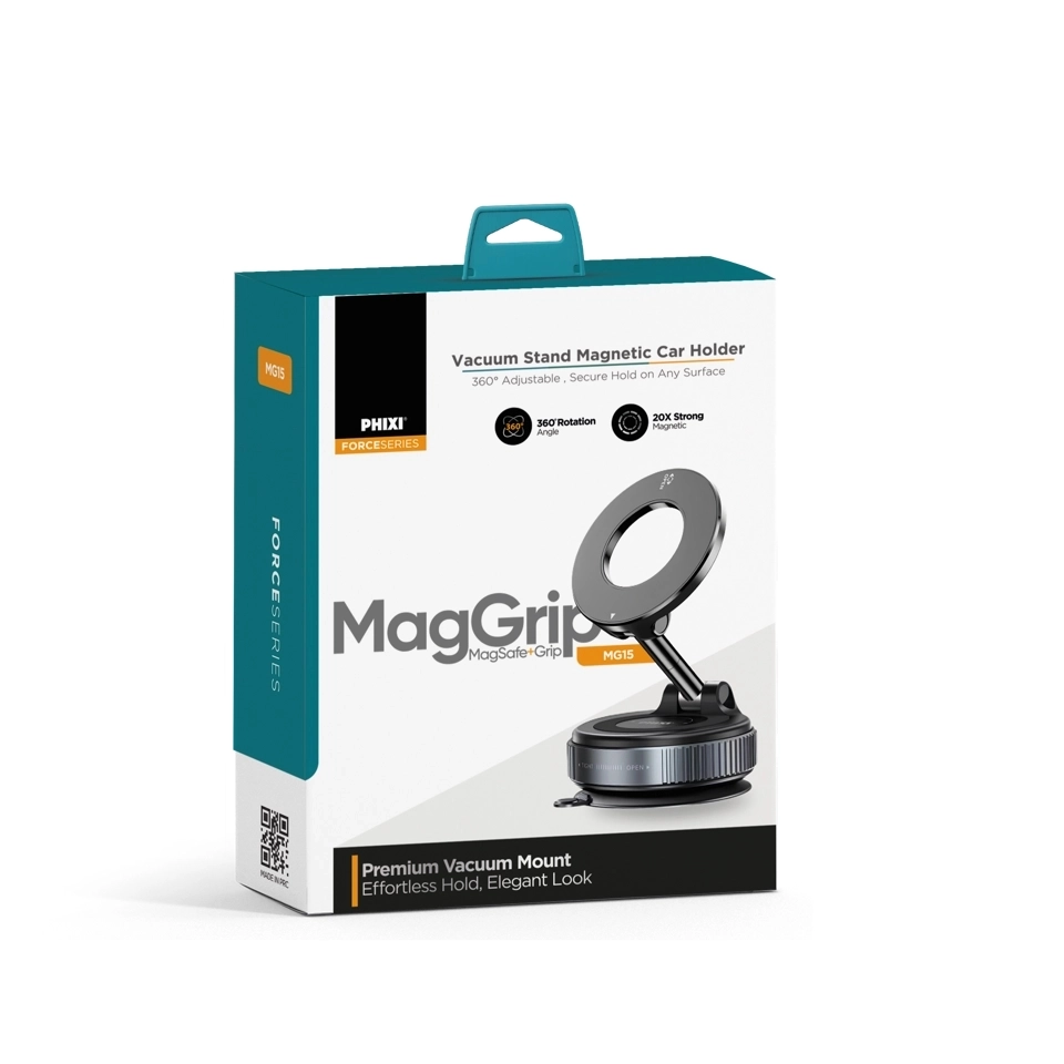 PHİXİ MG15 MAGGRİP VAKUMLU MAGSAFE ARAÇ TUTUCU