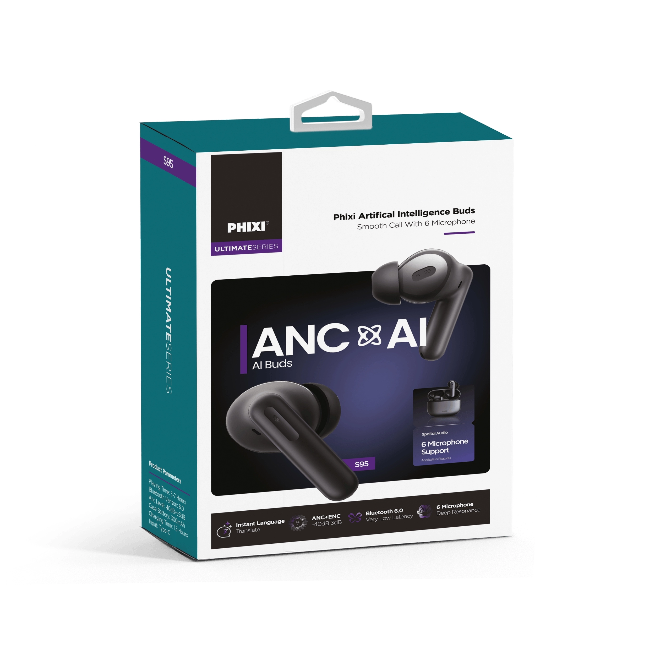 PHİXİ ULTIMATE S95 ANC-ENC YAPAY ZEKA DESTEKLİ BLUETOOTH KULAKLIK