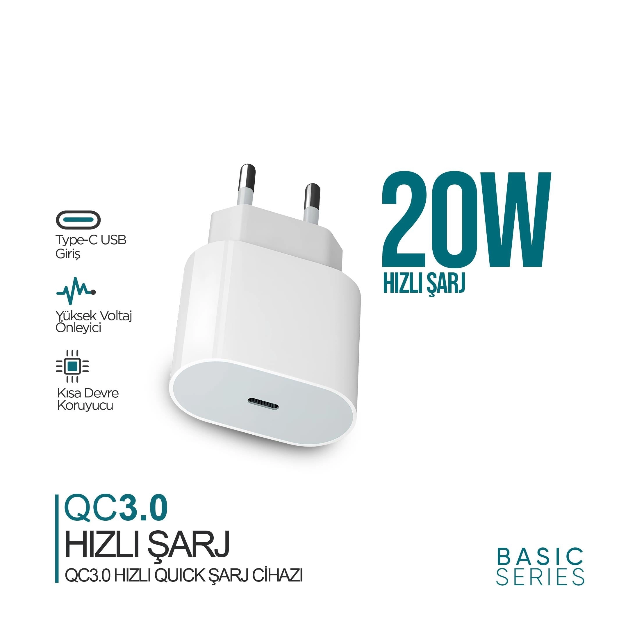 PHİXİ BASİC QCH220 20W ŞARJ CİHAZI