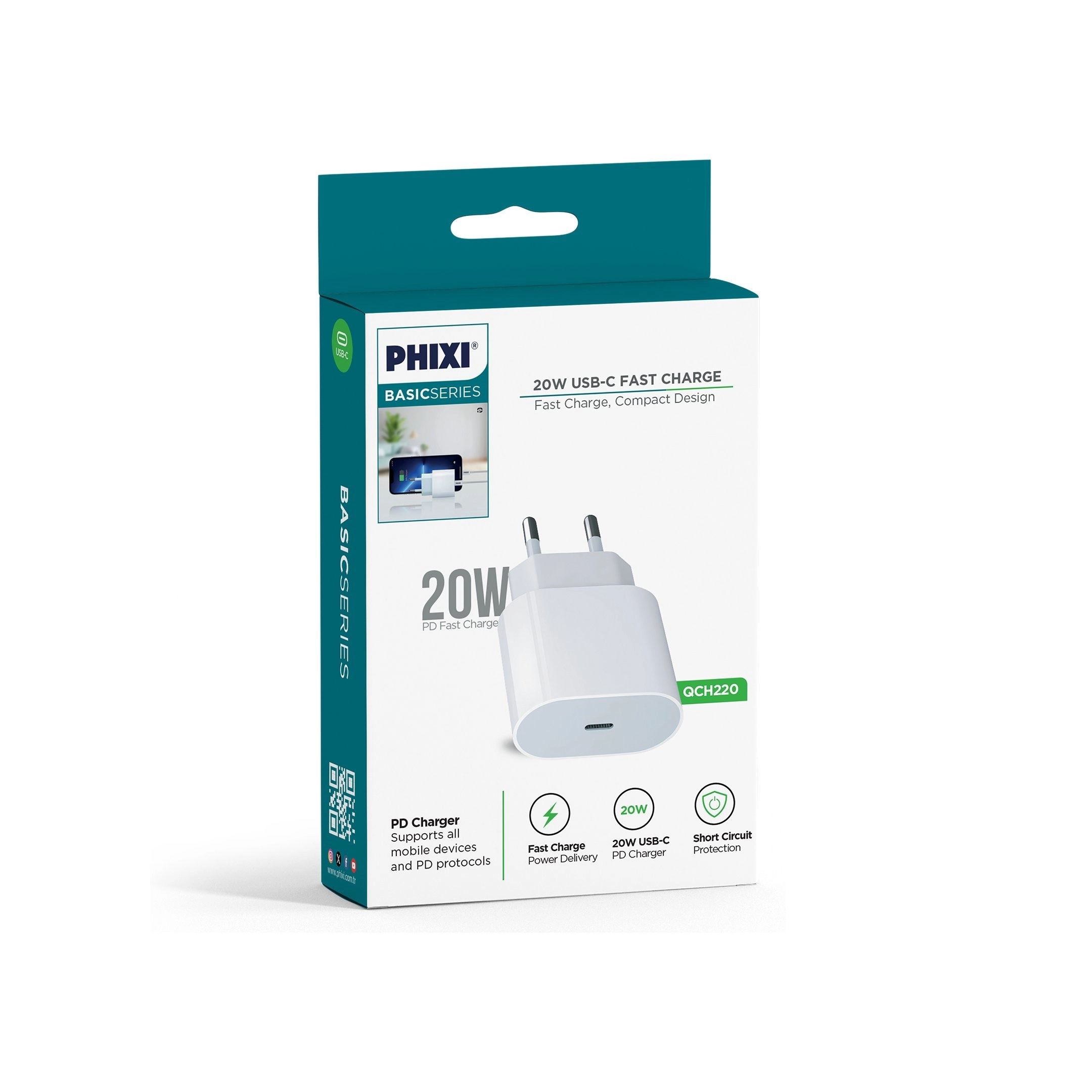 PHİXİ BASİC QCH220 20W ŞARJ CİHAZI