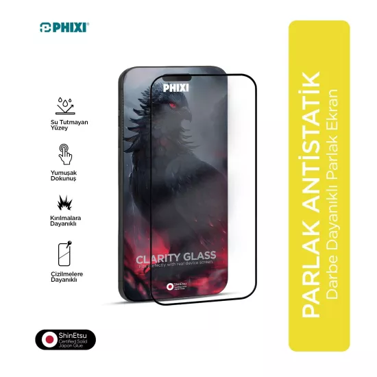 PHİXİ İPHONE EAGLE HD ANTİ-STATİC CAM EKRAN KORUMA