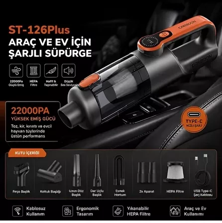 BETWEEN ST-126PLUS 100W ÇOK AMAÇLI ŞARJLI SÜPÜRGE