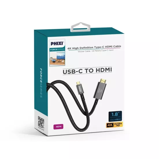 PHİXİ HD14 USB-C TO HDMI KABLO