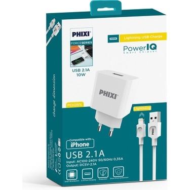 QCH251L Lightning USB Power IQ 10W / 2.1A Kablolu Şarj Cihazı