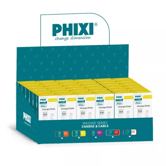 PHİXİ CB407L 30LU PAKET 3.0A LİGHTNİNG USB KABLO