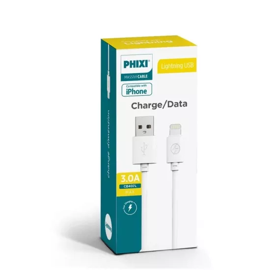 PHİXİ CB407L 30LU PAKET 3.0A LİGHTNİNG USB KABLO