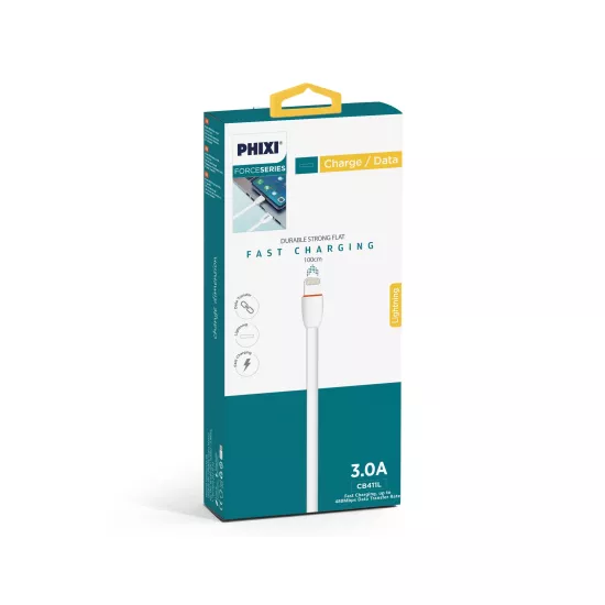 PHİXİ CB411L 3.0A LİGHTNİNG YASSI USB KABLO