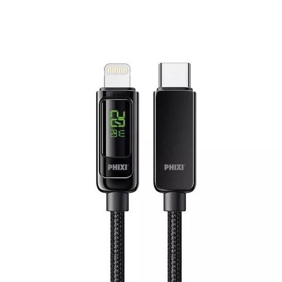 PHİXİ UPD4160L 20W LCD GÖSTERGELİ HASIR TYPE-C TO LİGHTNİNG KABLO