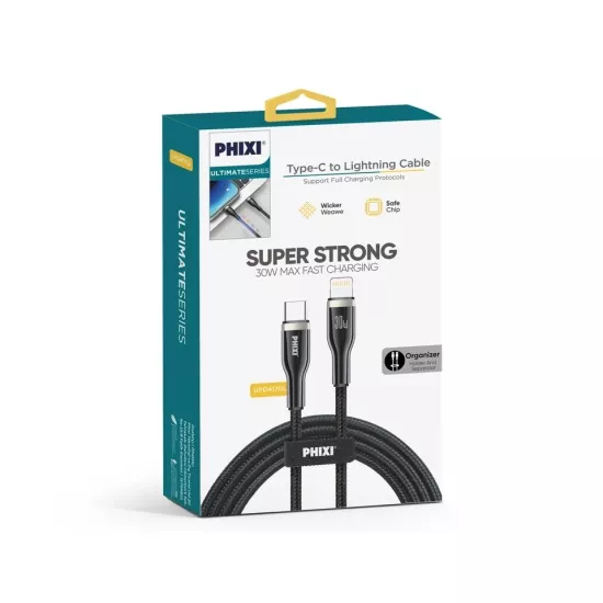 PHİXİ UPD4170L 30W TYPE-C TO LİGHTNİNG KABLO