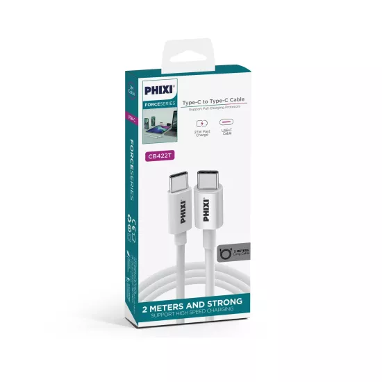 PHİXİ CB422T 2MT. TYPE-C TO TYPE-C KABLO