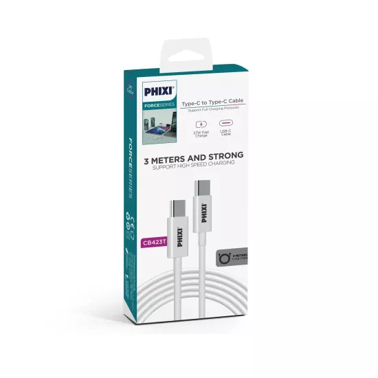 PHİXİ CB423T 3MT. TYPE-C TO TYPE-C KABLO