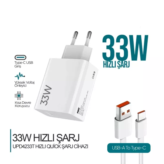 PHİXİ UPD4233 33W TYPE-C ŞARJ ALETİ