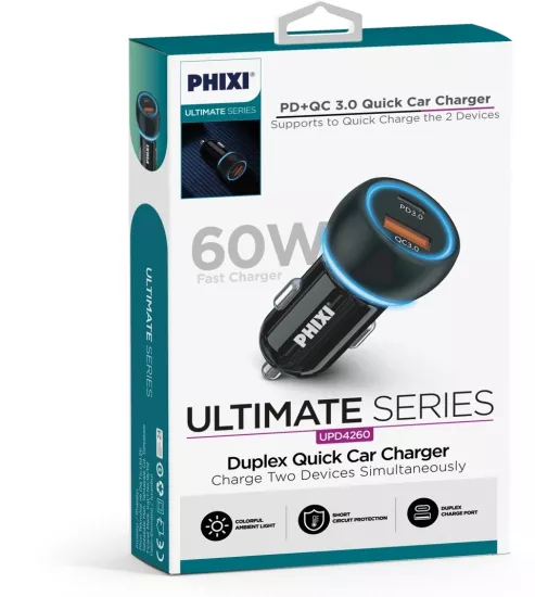 PHİXİ UPD4260 PD+QC 3.0 60W QUICK CHARGER