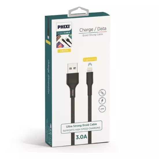 PHİXİ CB431L 3.0A HASIR LİGHTNİNG USB KABLO
