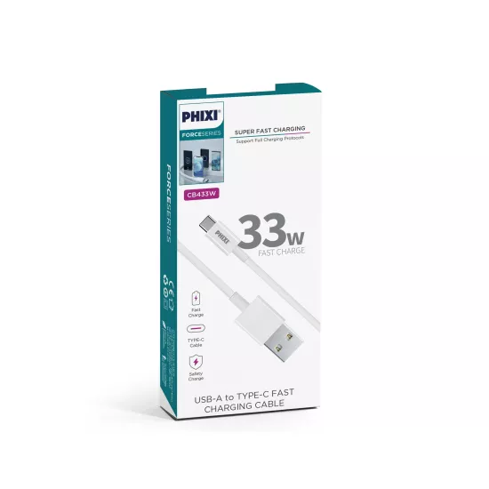 PHİXİ CB433 33W USB-A TO USB-C KABLO