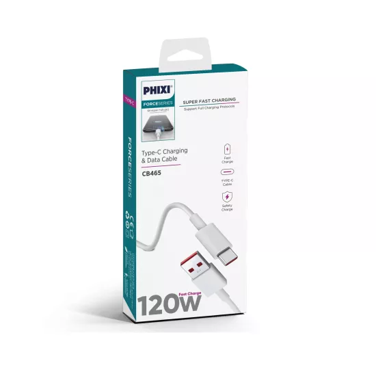 PHİXİ CB465 120W 6A USB-A TO USB-C KABLO