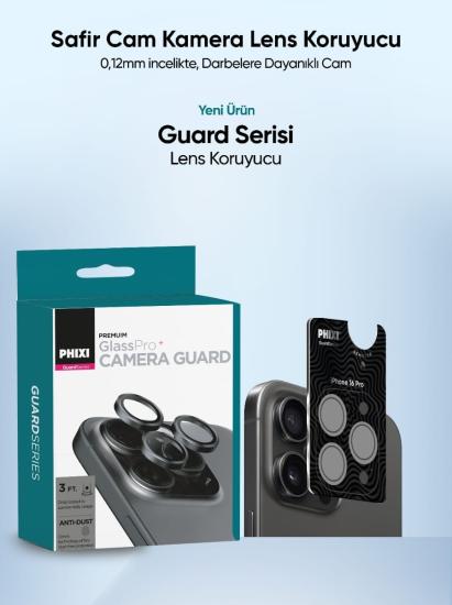 iPhone 15 Pro / 15 Promax GUARD PREMİUM KAMERA LENS KORUYUCU