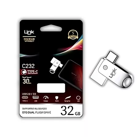 LİNK TECH C232 PREMİUM DUAL 90MB/S 32GB TYPE-C OTG FLASH BELLEK 