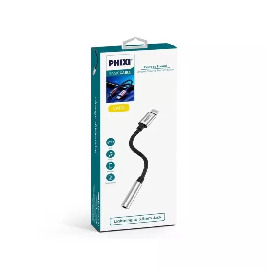 PHİXİ CA110 ÖRGÜ LİGHTNİNG TO 3.5MM ÇEVİRİCİ