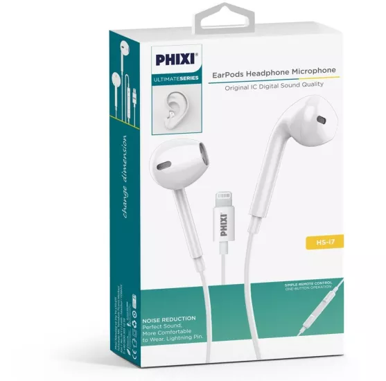 PHİXİ ULTİMATE HS-İ7 EARPODS LİGHTNİNG GİRİŞLİ TAK-ÇALIŞTIR KULAKLIK  