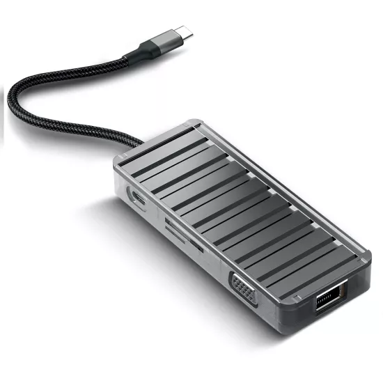 PHİXİ Force 9 in 1 USB C to HDMI VGA Ethernet Hub Çoklayıcı Hub