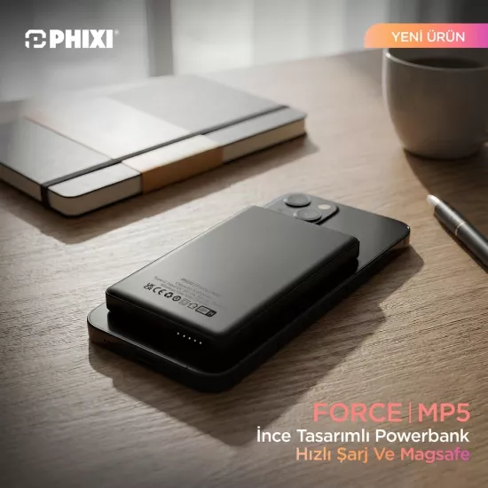 PHİXİ MP5 5.000MAH SLİM MAGSAFE POWERBANK