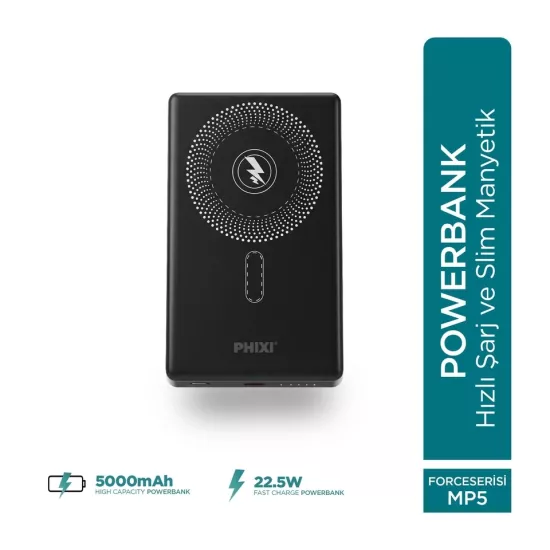 PHİXİ MP5 5.000MAH SLİM MAGSAFE POWERBANK