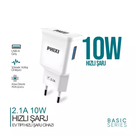 PHİXİ PCH201 2.1A USB ADAPTÖR
