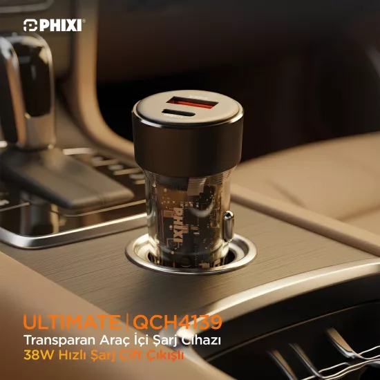 PHİXİ QCH4139 PD+USB 38W ARAÇ ŞARJ ADAPTÖRÜ
