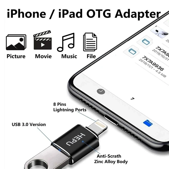 HEPU HP-Z03 USB-A TO LİGHTNİNG DÖNÜŞTÜRÜCÜ